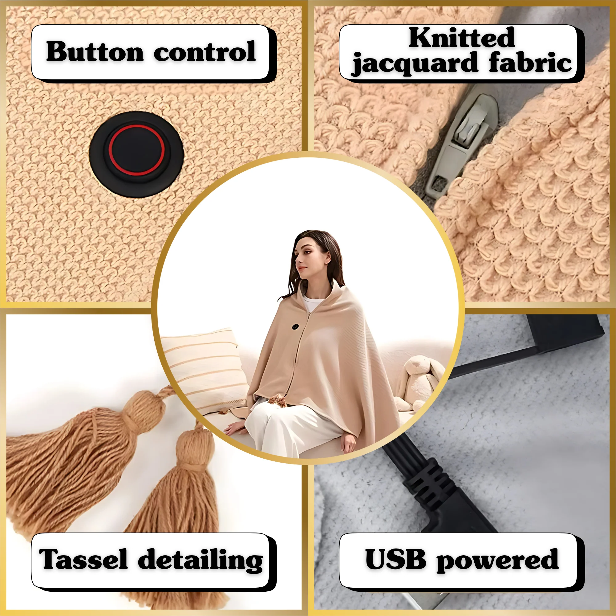 Cordless USB Heated Shawl - Image 7