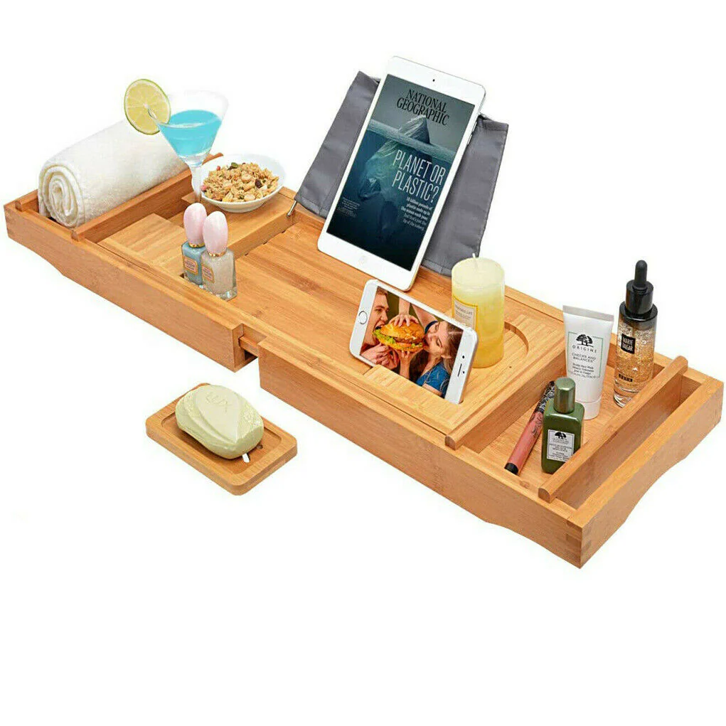 Expandable Bamboo Bath Caddy - Image 3