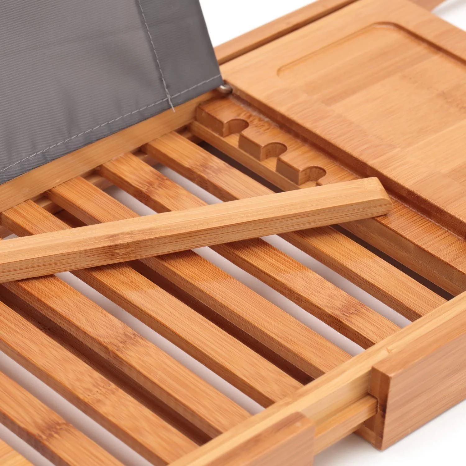 Expandable Bamboo Bath Caddy - Image 4