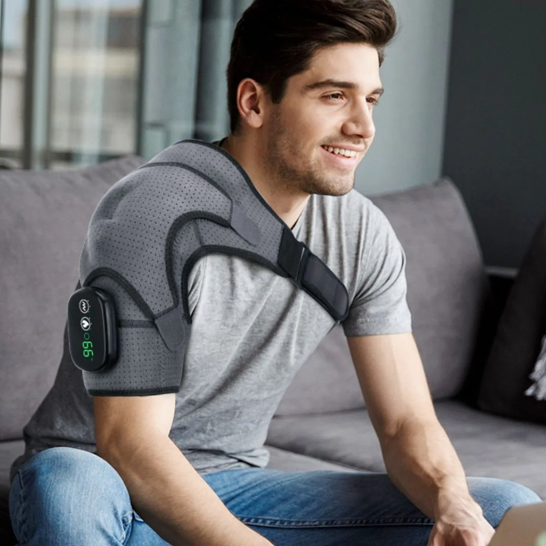 Heated Compression Shoulder Brace with Vibration - Image 4