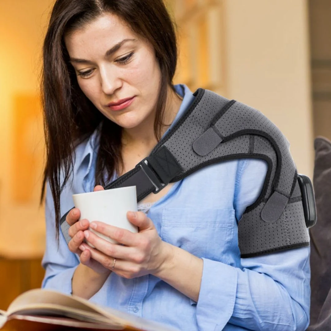 Heated Compression Shoulder Brace with Vibration - Image 6
