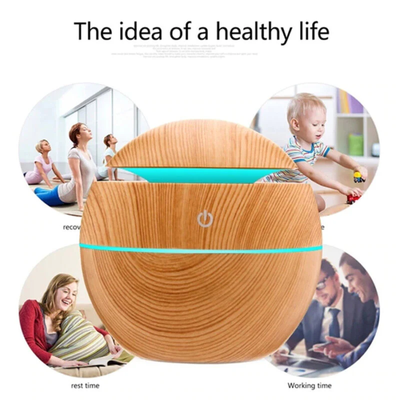 Mini Wood Grain Aromatherapy Diffuser - Image 4