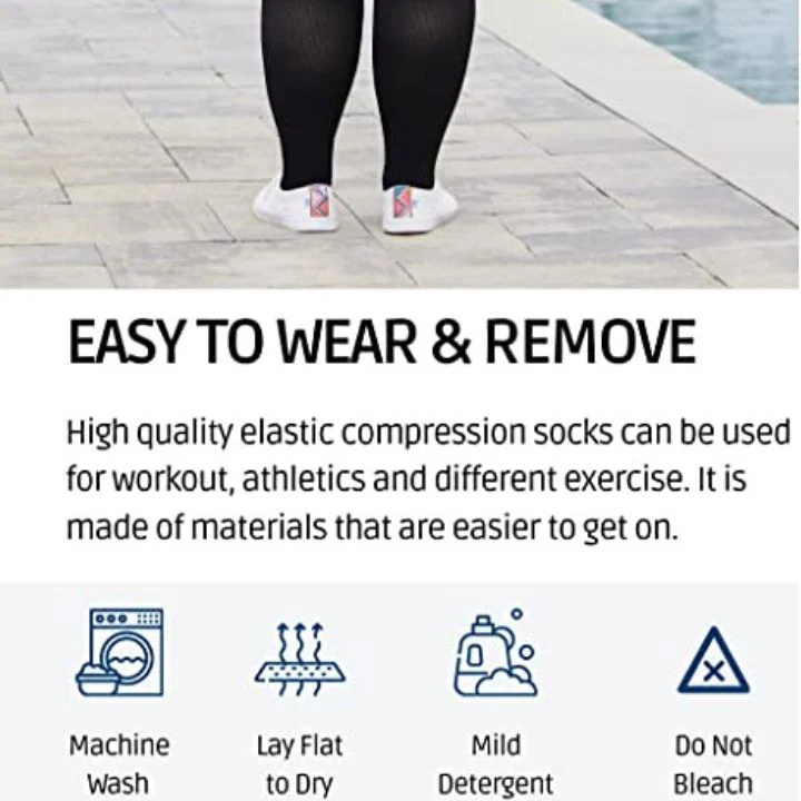 Plus sized Open Toe Compression Socks - Image 3