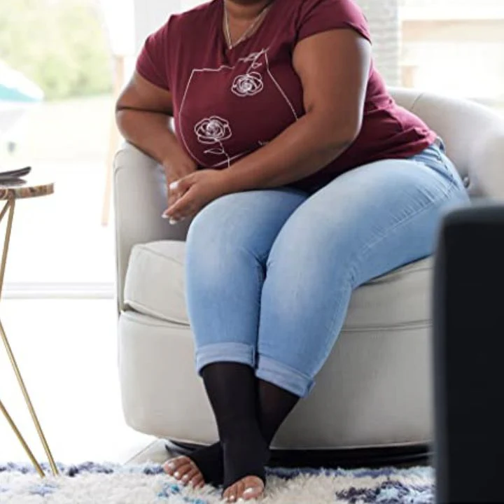 Plus sized Open Toe Compression Socks - Image 4