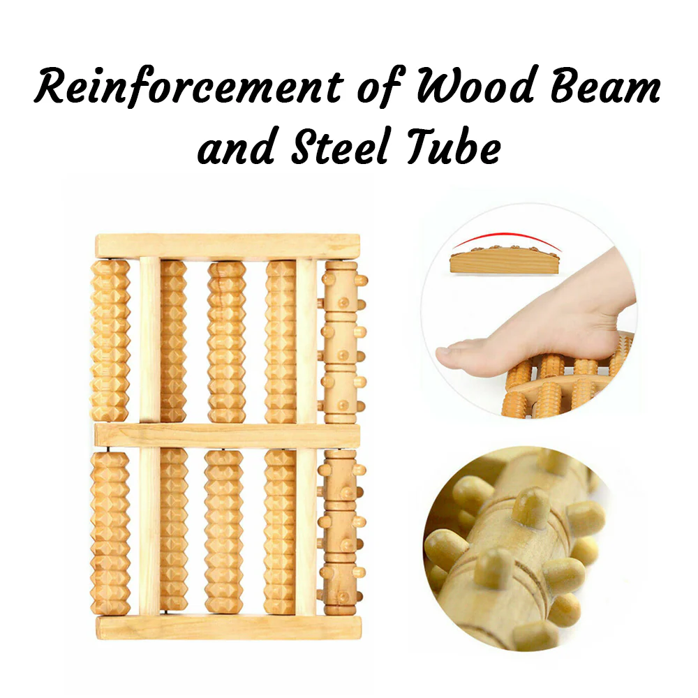 Wooden 5 Roller Foot Massager - Image 5